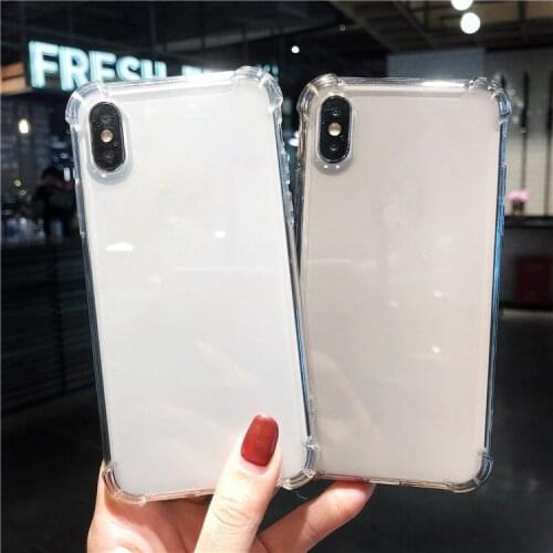 Shockproof Transparent Phone Cases for iPhone 12 11 X XS MAX XR 8 7 6 Plus Soft Gel TPU Case Clear Back Cover