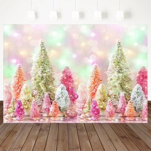 Christmas Photography Background Color Christmas Tree Model Backdrop Golden Glitter Bokeh Decoration Props For Photo Studio