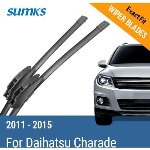 SUMKS Wiper Blades for Daihatsu Charade Fit Hook Arms Model year from 2011 to 2015