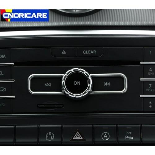 Car Styling Center Console CD Button Frame Decoration Sticker Trim For Mercedes Benz CLA C117 GLA X156 A Class W176 2015-16