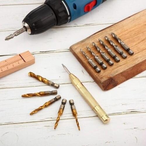 1/4" Hex Shank Drill Bit HSS Screw Tap Drill Bits Hss Taps Countersink Set HSS Composite Tap Drills M3 M4 M5 M6 M8 M10