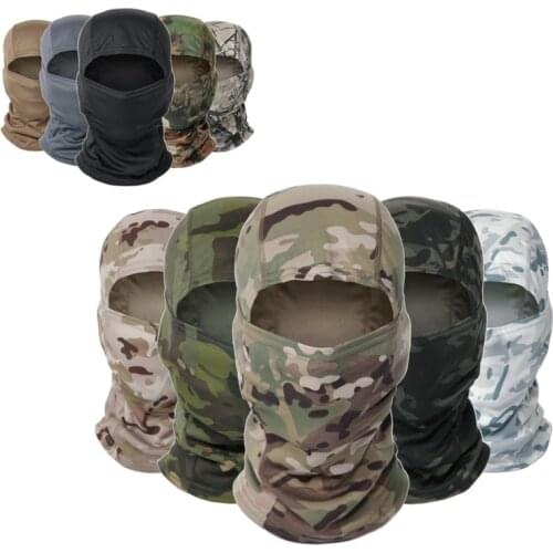 Tactical Camouflage Balaclava Full Face Mask CS Wargame Army Hunting Cycling Sports Helmet Liner Cap Military Multicam CP Scarf