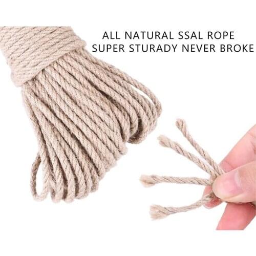 Sisal Rope Cat Tree DIY Scratching Pillar Toy Cat Climbing Frame Replacement Twisted Rope Desk Legs Binding Cord for Cat