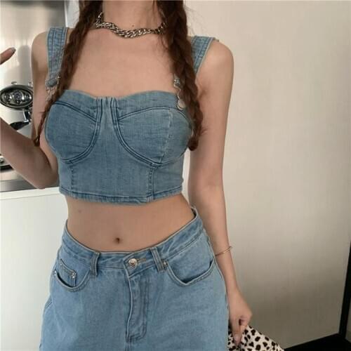 Y2k Summer Korean Style Womens Cute Tanks Camis Sleeveless Outwear Top Adjustable Hot Girl Sexy Sports Women Sweet Crop Tops