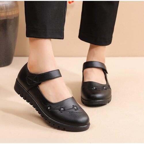 Women Leather Shoes 2021 Arrival Comfort Genuine Leather Woman Flats Summer Breathable Anti-Odor Female Casual Shoes Big Size 42
