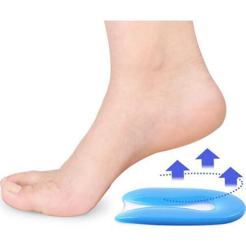 1 pairs U Type EU30-45 Silicone Heel Insole Pad Gel Foot Half Insole Foot Care Tool Silicone Heel Cup Gel Silicone Heel Inserts
