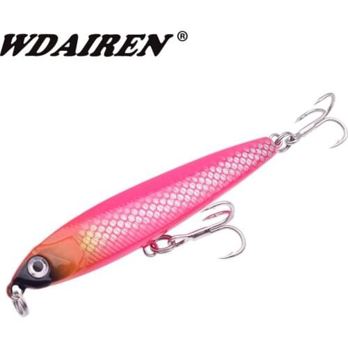 1PCS Winter Fishing Lures Weights 14g/18g Long Throw Isca Artificial Hard Bait Sinking Pencil Die Fly Crankbait Fishing Tackle