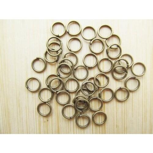 1000pcs 7mmx0.9mm Silver tone/Antique Bronze Jump Ring Split Ring Fastener Clasp Ends Connector Charm/Finding,DIY Accessory