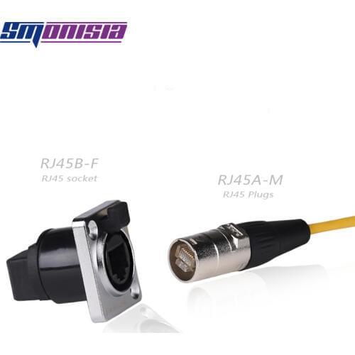 Smonisia 20pcs RJ45 LED Waterproof Connector Aviation Plug Display Screen Signal Jack Network Interface RJ45 Socket