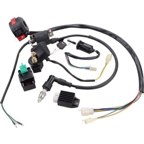 Atv 150Cc 200Cc 250Cc Ignition Coil Harness Switch Assembly Wiring Harness Coil Rectifier CDI ATV Solenoid Spark Plug Quad Pit D