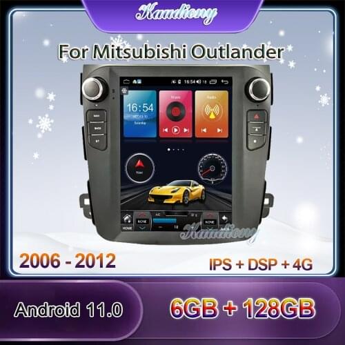 Kaudiony 10.4" Tesla Style Android 10.0 Car Radio For Mitsubishi Outlander Car DVD Multimedia Player Auto GPS Navigation 4G GPS