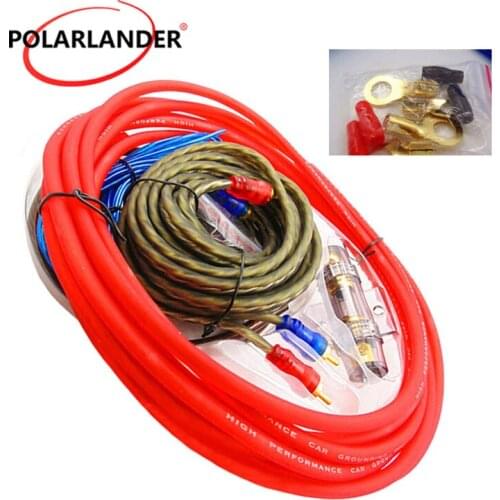 Car Power Subwoofer Amplifier Speaker Installation Audio Wire Cable Kit with Fuse Holder 6GA