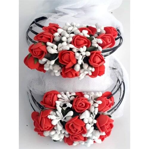 White Gauze Spring Objeli Bridesmaid Crown henna Crown 10 Pcs хна для мехенди henna bride veil welon