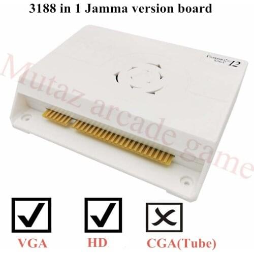 Free shipping 3188 in 1 Jamma Multi Pandora 12 game Board case Arcade Version DIY Pandora Arcade cabinet video game HD VGA