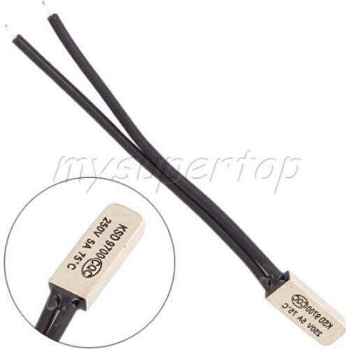 20PCS KSD9700 Bimetal 75 Degrees NC Temperature Control Switch For Transformers