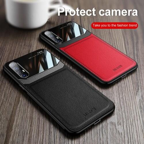 Phone Case For OPPO Find X2 X3 Pro PC Grained Skin-Pattern Retro Leather Cover For OPPO Find X2 X3 Lite X2 Neo PU And Glass Case