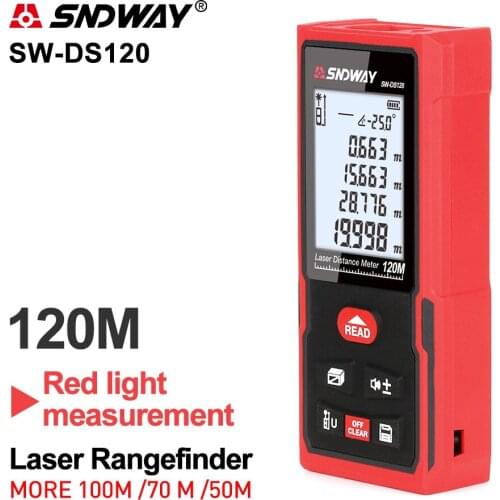 SNDWAY digital laser rangefinder 120m 100m 70m 50m rangefinder electronic roulette Trena tape measure measuring tool ruler
