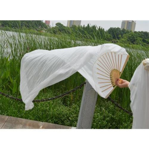 Kids Plain White Belly Dance Fan Veils Silk Hand Fan Belly Dancer Stage Practice Fans 120cm Solid Purple Blue Red Free Shipping