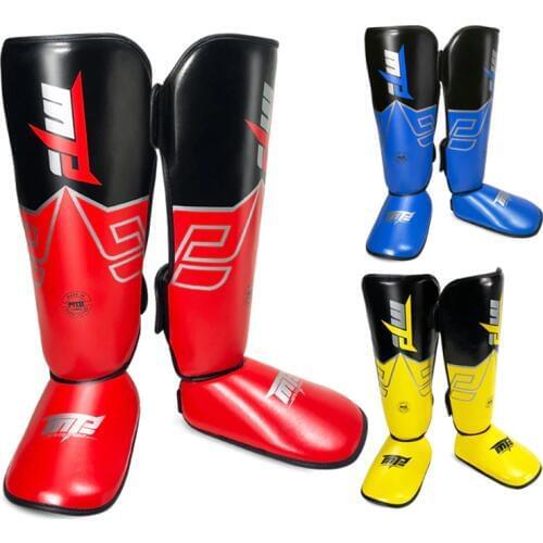 Kids/Adult MMA Sparring Boxing Muay Thai Shin Guards W/Insteps Kickboxing Ankle Support Equipment Leg Protector Leggings DEO