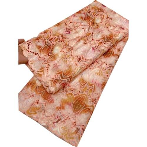 SJ Lace African Lace Fabric 2021 High Quality French Mesh Lace Fabric With Sequins Nigerian Lace Fabrics For Wedding Dress xh5-8