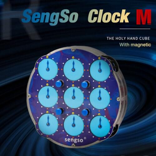 Newest ShengShou M Magnetic Clock Cube Puzzle Magic Cubes Intelligence Gear Childrens Toys For BoysCubo Magico Profissional