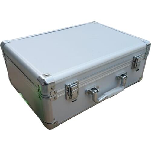 Multi functional small portable aluminum alloy toolbox parts box household stationery storage box protection case with foam