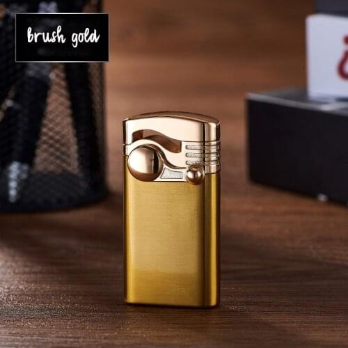 Novelty Windproof Blue Flame Lighters Refillable Gas Adjustable Cigarette Accessories Outdoor Metal