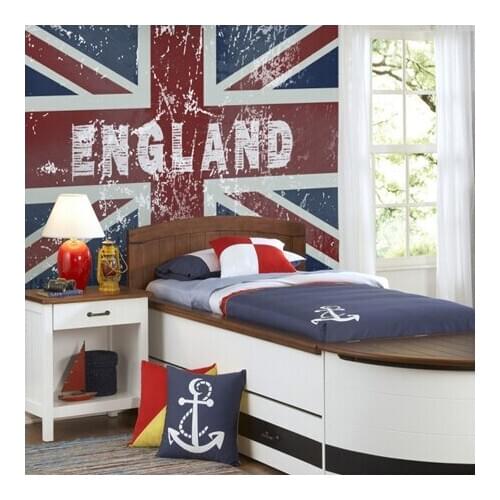 The new personality wallpaper mural bedroom living room TV background perspective trend Art Union Jack Custom Size