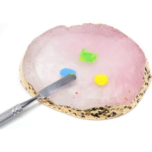 Resin Nail Art Gel Polish Color Palette Nail Color Palette Drawing Mixing Display Board Holder Plate Manicure Tool Display