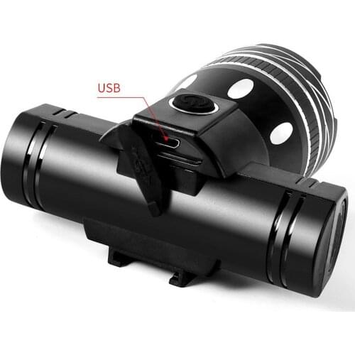 Rechargeable Bicycle Light Bike Front Headlight 150LM T6 LED Head Lights w/USB