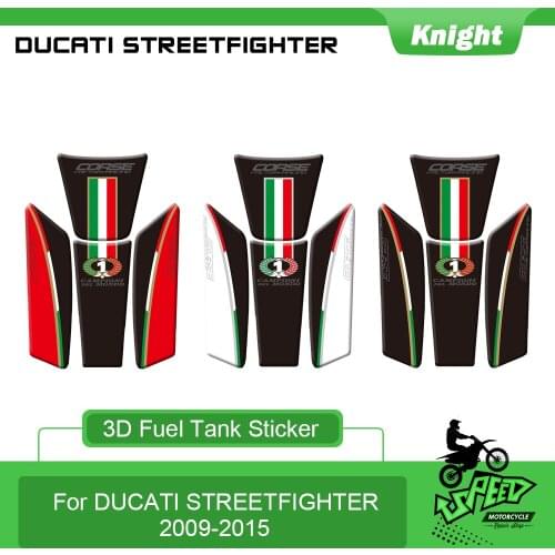 Suitable for Ducati Streetfighter 2009-2015 motorcycle 3D fuel tank gasket fish bone sticker fuel tank protection decal