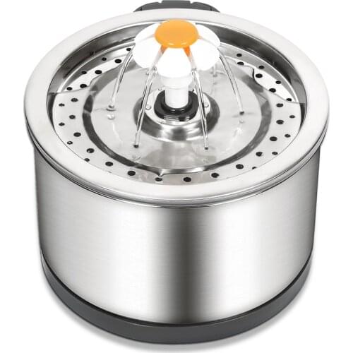 Puppy Electric Ultra Mute Filter Feeder Drinking Bowl Pet Water Fountain Dispenser Dog Cat USB Automatic Stainless Steel Waterer