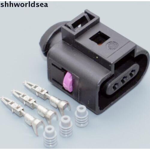 Shhworldsea 5/30/100sets 1J0973703 Camshaft Cam Sensor Pigtail Plug Connector case for Audi A4 A6 AVK 3.0 1J0 973 703