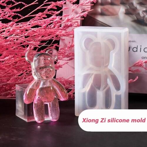 Silicone Molds Bear Shape Epoxy Resin Mould for Ornament Pendant Craft DIY