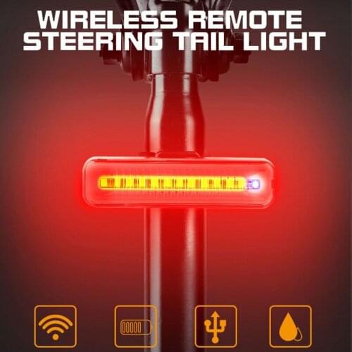 Bike Light Remote Turn Signal Bicycle Tail Light for Bicycle USB Rechargeable Rear Light Bicycle LED Safety Warning Bike Lantern