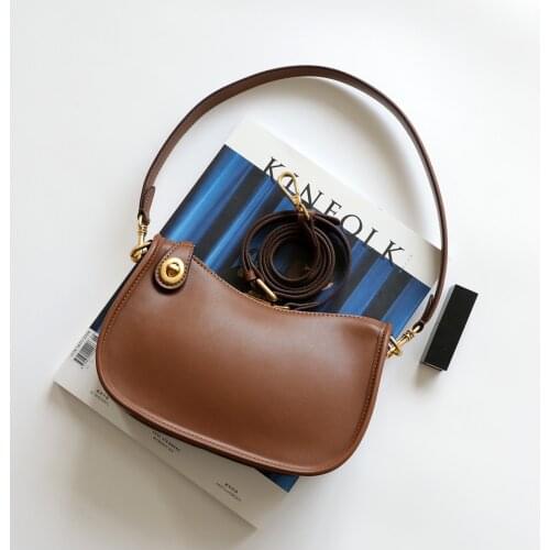 Luxury Bags for Women Fashion Small Armpit Bag Saddle pattern Cow Leather Ladies Shoulde bag