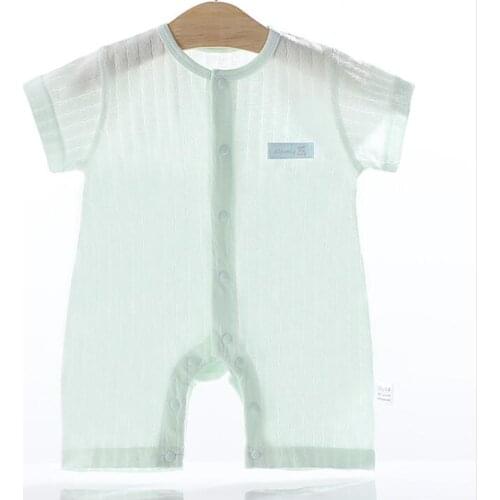 100% Cotton Baby Boy Clothes Summer 2021 Solid Color Casual Newborn Jumpsuit Infant Girl Rompers