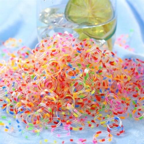 1000Pcs/Set Rubber Hair Ties Hair Rope Soft Mini Rubber Bands Elastic Hair Bands For Kids Hair Accessories Random Color
