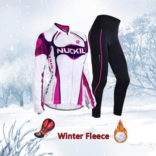 2021 Winter Thermal Fleece Cycling Clothing Women Warm Road Bike Jersey Set Female Bicycle Clothes MTB Suit Sport Dress Uniform