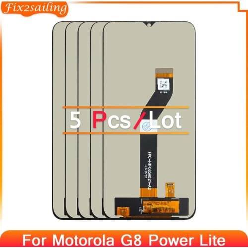5pcs LCD Screen For Motorola Moto G8 Power Lite XT2055-2 LCD Display Touch Screen Digiziter Assembly Replacement 100%Tested