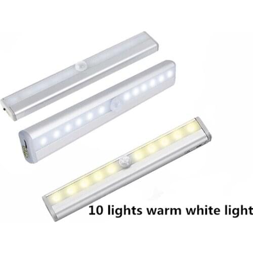 6/10 LED Passive Infrared LED Motion Sensor Light Cabinet Wardrobe Bedside Lamp LED Cabinet Under Light