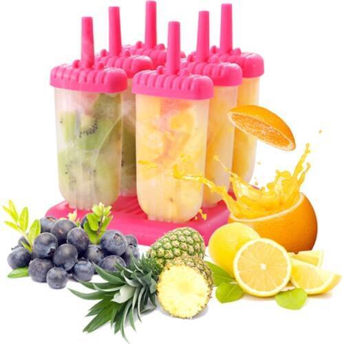 6 Pieces/Set Popsicle Molds Ice Pop Maker BPA Free Ice Cream Tools
