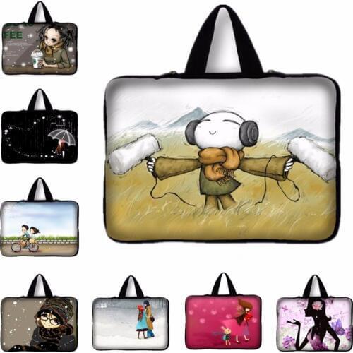 7.9 9.7 12 13.3 15.4 inch Indie Pop Girls Laptop Bag Notebook Smart Cover For ipad MacBook Sleeve Case 11.6 15.6 17.4 PC Handbag