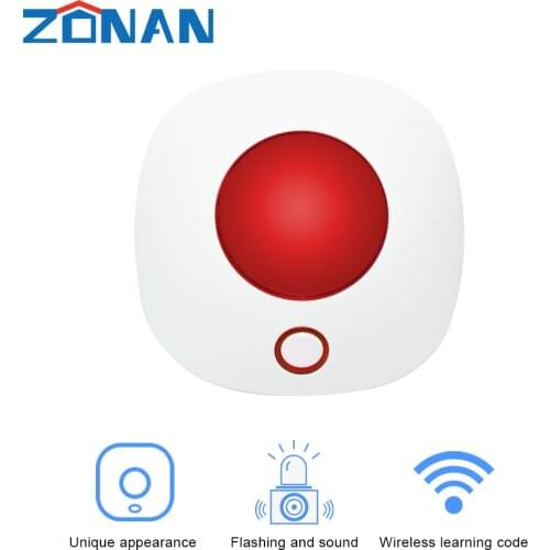 433MHz Wireless Siren For Alarm System Home Security Mini Horn Sirens, Home Theater Sound System 110dB Light Flash Strobe Siren