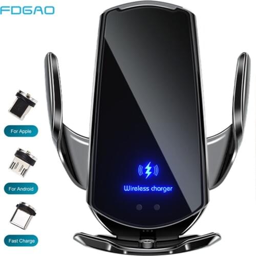 FDGAO Qi Wireless Charger Car Mount Automatic 15W /10W Air Vent Phone Holder for iPhone 12 11 XS XR Samsung S20 S10E Note 20 10
