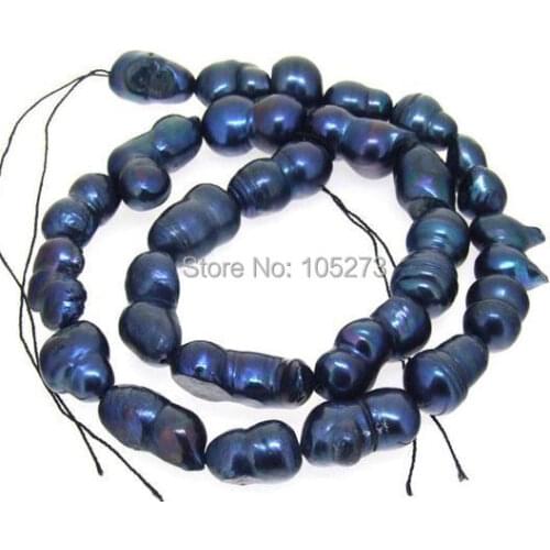 Loose Pearl Jewelry Blue Freshwater Cultured Pearl 8x20mm Gem Loose Beads Strand