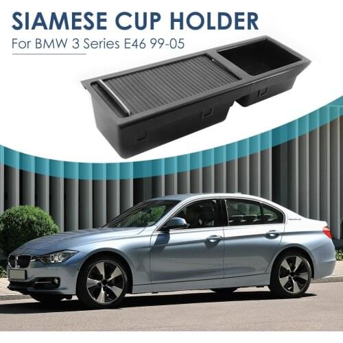 Center Console Storage Compartment Tray with Sliding Blind Outdoor Personal Car Parts Decoration for BMW 3 Series E46