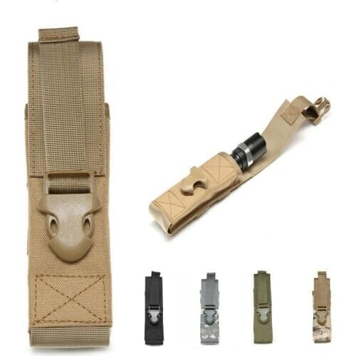 CQC Molle Tactical M5 Flashlight Pouch Single Pistol Magazine Pouch Torch Holder Case Outdoor Hunting Knife Light Holster Bag