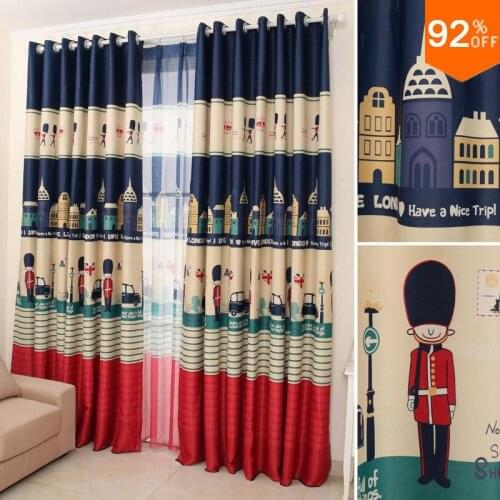 Children Sweet Dream England Toy Soldier Blackout ROYAL GUARD Kid curtain Study Room curtain decoration Bedroom curtains