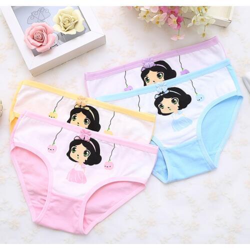 Kids underwear cotton 2-9 years baby girls panties Cartoon pant Childrens briefs underpant princess shorts 1 piece
